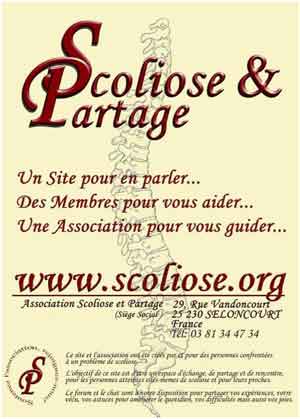 Affiche Association Scoliose et Partage
