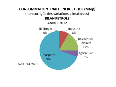 consommation finale énergétique bilan pétrole 2012