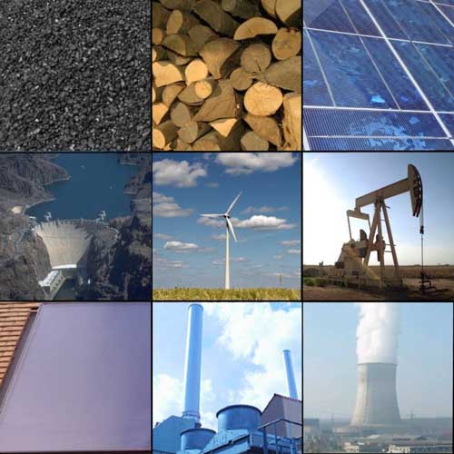 illustration des différentes sources d'énergie